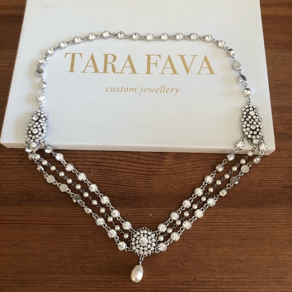 Tara  Fava Halo Headpiece - Picture 5 of 6